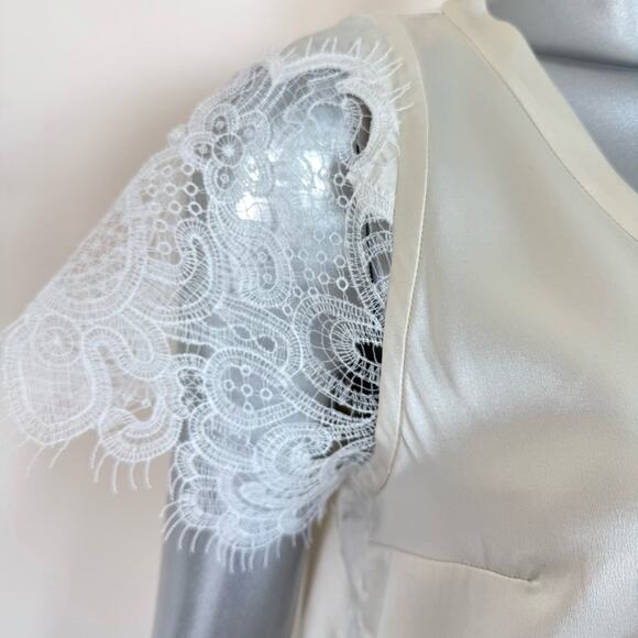 Brunello Cucinelli silk women top with laces size L Authentic - Picture 2 of 8